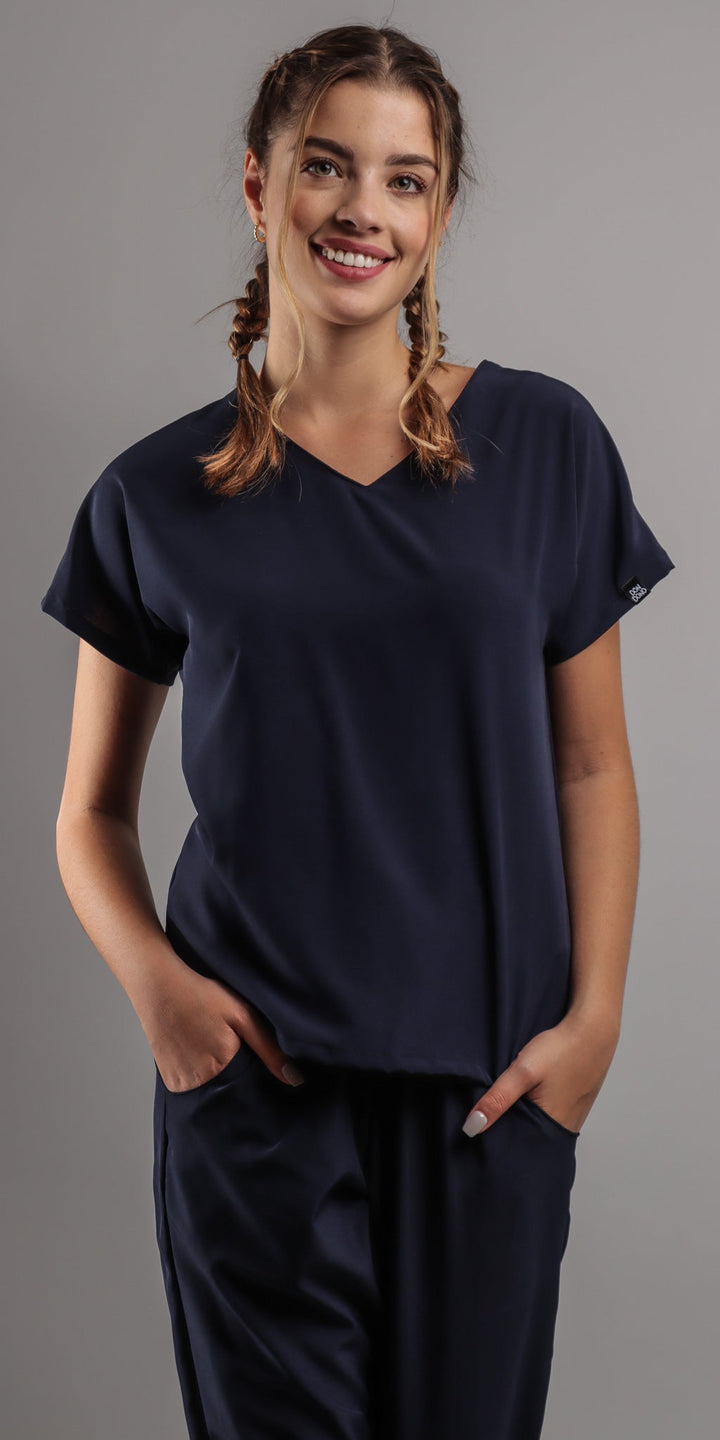 Navy Poodle Water Resistant